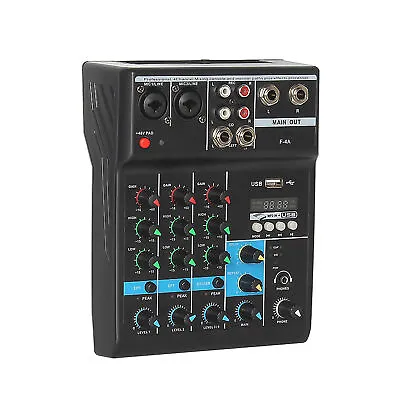 J.I.Y Professional 4-Channel Mixing Console  USB Mixer With Sound H5M3 • £32.80