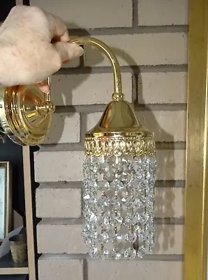 Crystal Drop Chandelier Wall Light With Bulb • £9