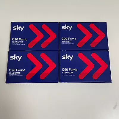 NEW & SEALED  SKY C90 Ferric 90 Minutes Audio Cassette Tapes X 4 • £6.99