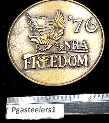 (pgasteelers1)VA. Fairfax 1976 Nat'l Rifle Ass'n.  Service Medal - 61mm Bz. 🌠 • $22.50