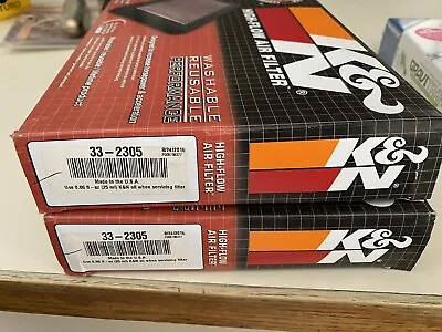 Set Of Two K&N 33-2305 For 05-07 Corvette / 05-09 Cad XLR Drop In Air Filter • $99