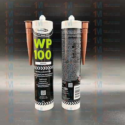 Bond IT Brown WP100 Silicone Sealant Rapid Cure Mastic Exterior - GP • £6.90