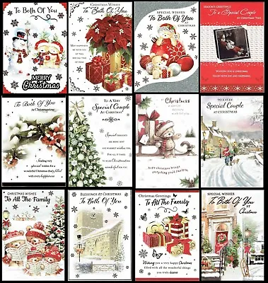 SPECIAL COUPLE TO BOTH OF YOU TO ALL THE FAMILY ~ Quality Open CHRISTMAS Card • £1.08