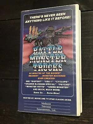 BATTLE OF THE MONSTER TRUCKS VHS 1985 Rare Video Bigfoot Mediacast Television • $8