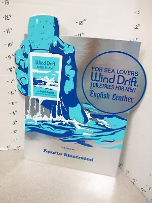 ENGLISH LEATHER '70s Wind Drift Aftershave Store Display Sign Sports Illustrated • £96.37
