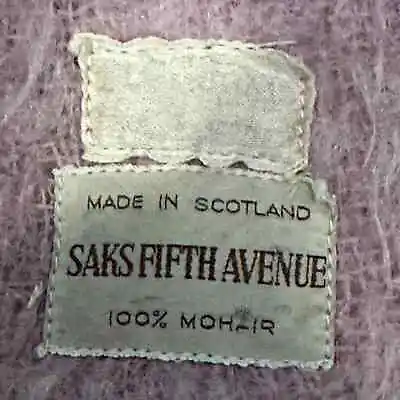 Vintage Saks Fifth Avenue Pink Mohair Throw Blanket Made In Scotland 48 X60  • $50