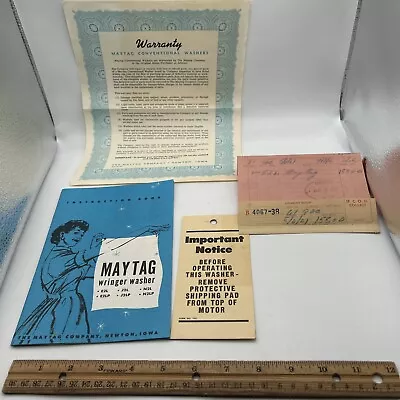 Vintage Instruction Guide Maytag Various Models Motor Wringer WASHING MACHINE • $19.99