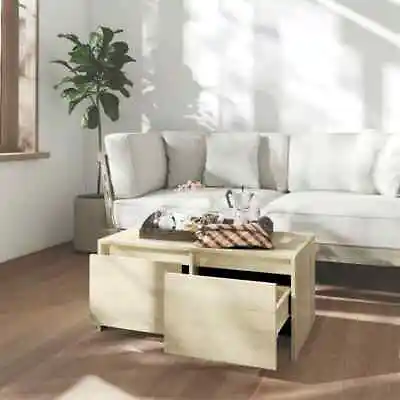 Modern Wooden Living Room Rectangular Coffee Table With 2 Storage Drawers Wood • £59.99