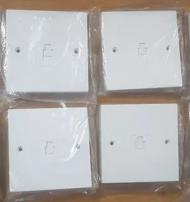 4 X Rj11 Telephone Single Socket Module Faceplate Fax Adsl Modem • £9.99