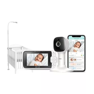 Oricom OBH643P 4.3 Smart HD Nursery Pal Skyview Baby Video Monitor Cot Stand • $379