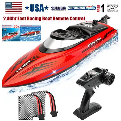 2.4Ghz 20km/h RC Racing Boat Remote Control Boat Fast RC Boats For Adults Kid US • $47.40