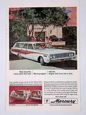 Mercury Colony Park Wagon Print Ad National Geographic Magazine February 1966 • $13.99