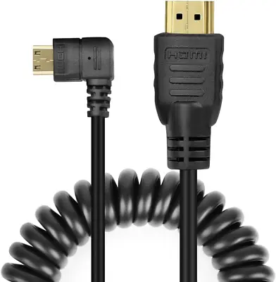 UCEC Mini HDMI To HDMI Cable Right-Angled Coiled HDMI To Mini HDMI Adapter Male  • $14.70