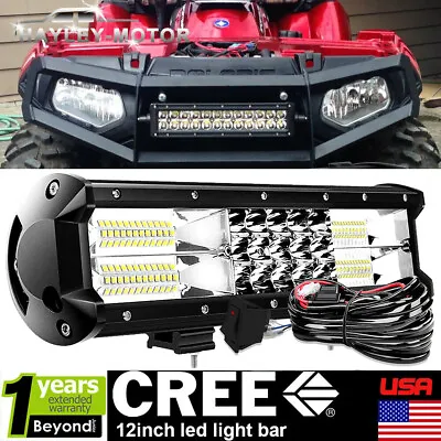 For Lawn Mower Can-AM LED Light Bar 12inch Combo Work Driving Lamp Truck Offroad • $51.80