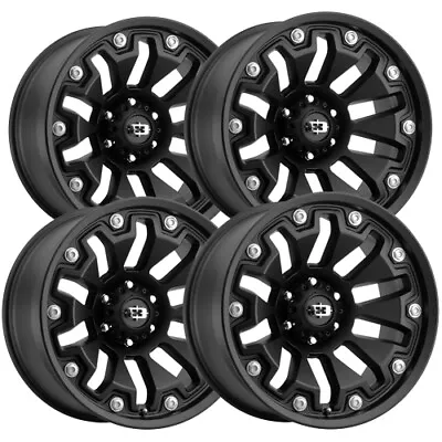 (Set Of 4) Vision 362 Armor 18x9 6x135 +12mm Satin Black Wheels Rims 18  Inch • $963.96