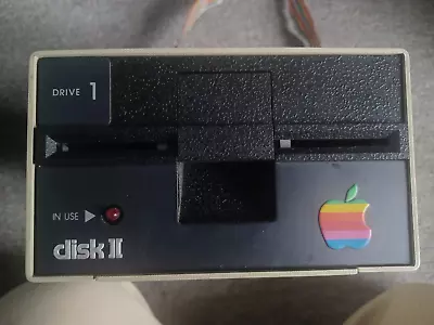 Vintage Early Apple A2M0003 Disk II 5.25” Floppy Drive Rainbow Ribbon Working • $69.99