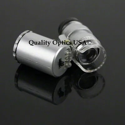 Illuminated 60X Magnifier Mini Microscope LED Light UV 2 Mode Adjustable Zoom  • $7.79