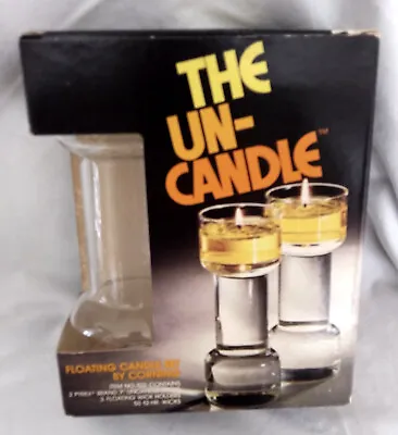 THE UNCANDLE 7  Floating Oil Candles 1970s Pyrex Corning ORIGINAL Complete • $14.99