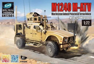 1/72 M1240 M-ATV Mine Resistant Ambush Protected ATV W/O-GPK Turret • $41.43