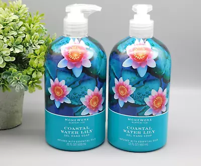 HomeWorks By Slatkin +Co Coastal Water Lily Gel Hand Soap 22 Oz New ( 2-Pack) • $39.98