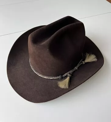 Vintage Cowboy Hat Mad Hatters Of Granbury Texas Rodeo Brim Western Size 7 3/8 • $165