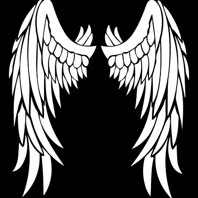 Guardian Angel Wings - White Vinyl Graphic Decal Car Windows Laptop Notebook • $4.28