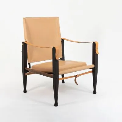$2200 • Buy 2020 KK47000 Safari Lounge Chair By Kaare Klint + Carl Hansen Ash W Tan Leather