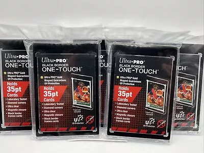 Ultra Pro One-Touch Magnetic Card Holder BLACK BORDER 35pt Point LOT Of 5  • $16