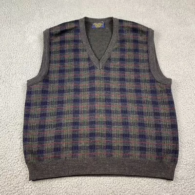 Brooks Brothers Sweater Vest Men's Large 100% Merino Wool Made In Italy • $19.99