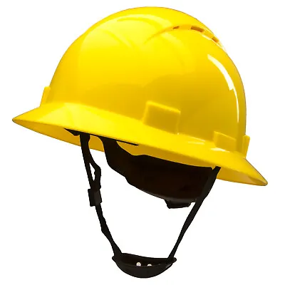 $15.95 • Buy Full Brim Vented Hard Hats Construction OSHA Safety Helmet 6 Point Ratcheting