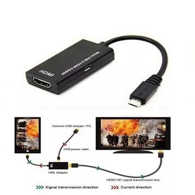 Micro USB To HDMI Adapter1080p MHL Micro USB Male To HDMI Female Adapter Cable • $7.99