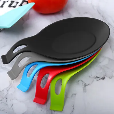 £3.29 • Buy Multipurpose Kitchen Silicone Spoon Rest Mat Cooking Holder Heat Resistant Tool