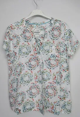 New Mistral Swirling Fishes Blouse Tunic Top Size 12 • £9.99