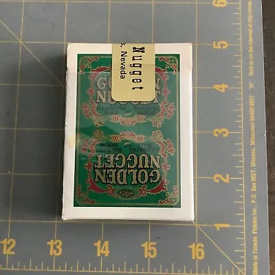 Deck Of  Golden Nugget Green/Gold Playing Cards Downtown Las Vegas Gambling Hall • $25