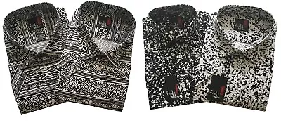 £12.95 • Buy Men's-Short Sleeve-Retro-Aztec-Print-Shirt 55% Cotton 45%polyester