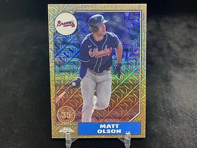 Matt Olson 2022 Topps Update #t87c-40 1987 Chrome Silver Mojo Insert / Braves • $3.99