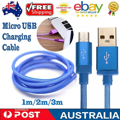 Micro USB Charger Sync Data Cable Fast Charging For Mobile Android Phone Cord AU • $9.99