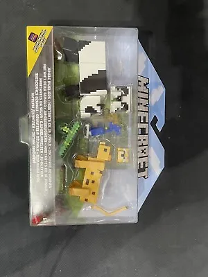 “NEW” Minecraft Jungle Dwellers Figure Pack - Panda Parrot Leopard • $15