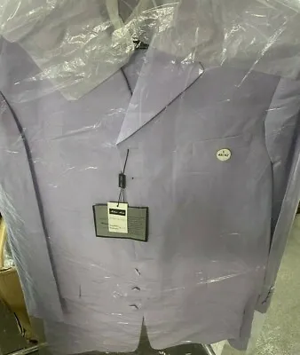 Men's Long Coat Jacket 7- Button Zoot Suit Come With Pants Red Lavender • $79.95