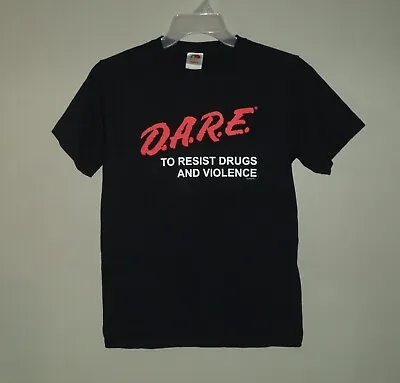 D.A.R.E. DARE To Resist Drugs And Violence Black Shirt - Adult Small • $14.24