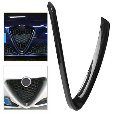 ABS Carbon Fiber Front V Shape Front Grille Cover For 2017-22 Alfa Romeo Stelvio • $152.39