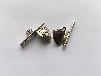 Vintage W.g.grace 148 Runs Against Australia 1886 Silver Commemorative Cufflinks • £74.99