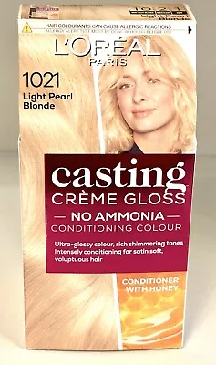 L'OREAL Casting Creme Gloss 1021 Light Pearl Blonde Semi Permanent Hair Colour • £11.99