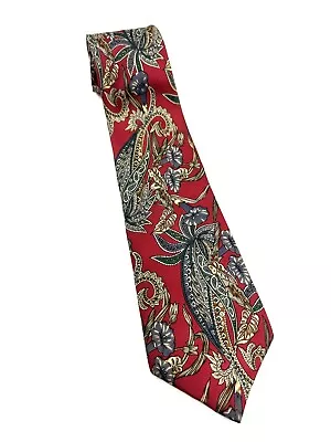 Elegant Van Heusen 417 Executive Tie 59”x3.75” Tropical Paisley Florida Design • $12.99