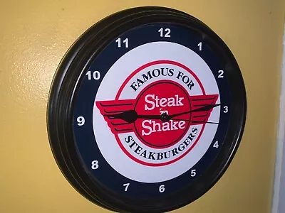 Steak N Shake Diner Restaurant Kitchen Advertising Clock Sign • $37.99