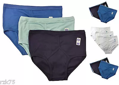 6 Pairs Men's Y-Fronts Underpants 100% Pure Cotton Underwear M L XL XXL • £10.95