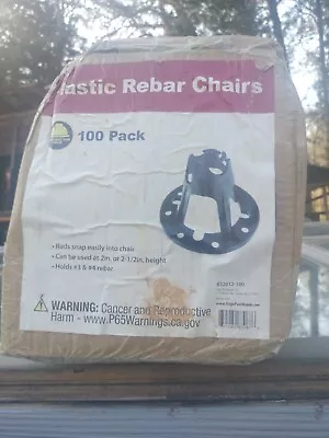 Rebar Chair 3-3.5 In. Concrete Cement Heavy Duty Footer Support (100-Pack) • $50