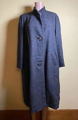 Vintage Long Wool Coat Womens Unknown Brand Or Size Made In Great Britian • $45