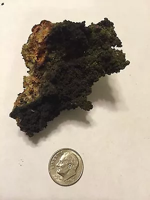 Crazy Mottramote Crystal Cluster W Malachite Growths Mineral Specimen • $18