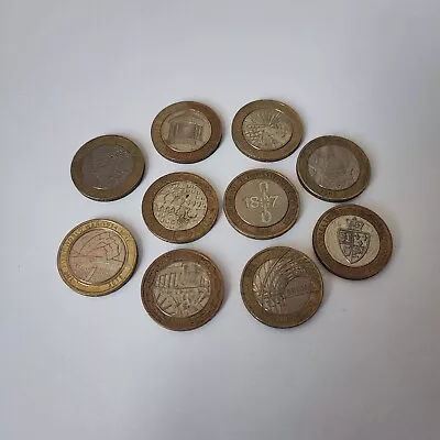 Job Lot Of Ten (10) Two Pound £2 Coins All Circulated Condition Various Dates • £31.99